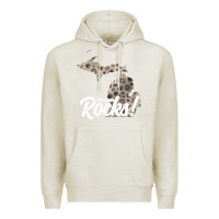 Oatmeal Heather great lakes shaped men women petoskey stone michigan rocks pullover ho Premium Hoodie - linhVisuals
