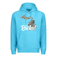 Ocean Blue great lakes shaped men women petoskey stone michigan rocks pullover ho Premium Hoodie - linhVisuals