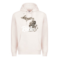 Pale Pink great lakes shaped men women petoskey stone michigan rocks pullover ho Premium Hoodie - linhVisuals
