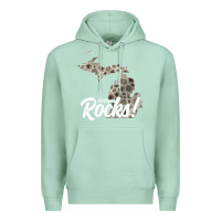 Seafoam great lakes shaped men women petoskey stone michigan rocks pullover ho Premium Hoodie - linhVisuals