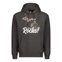 Smoke great lakes shaped men women petoskey stone michigan rocks pullover ho Premium Hoodie - linhVisuals