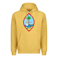Antique Gold guam coat of arms souvenir gift flag chamorro t shirt Premium Hoodie - linhVisuals