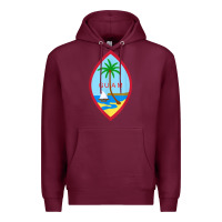 Burgundy guam coat of arms souvenir gift flag chamorro t shirt Premium Hoodie - linhVisuals