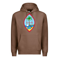 Chestnut guam coat of arms souvenir gift flag chamorro t shirt Premium Hoodie - linhVisuals