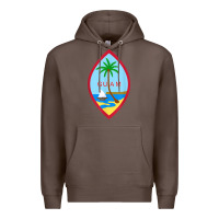 Coffee guam coat of arms souvenir gift flag chamorro t shirt Premium Hoodie - linhVisuals