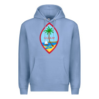 Colony Blue guam coat of arms souvenir gift flag chamorro t shirt Premium Hoodie - linhVisuals