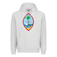 Dove Grey guam coat of arms souvenir gift flag chamorro t shirt Premium Hoodie - linhVisuals
