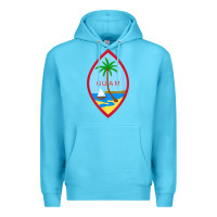 Ocean Blue guam coat of arms souvenir gift flag chamorro t shirt Premium Hoodie - linhVisuals