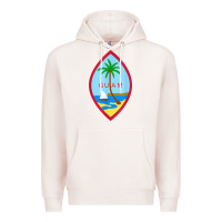 Pale Pink guam coat of arms souvenir gift flag chamorro t shirt Premium Hoodie - linhVisuals
