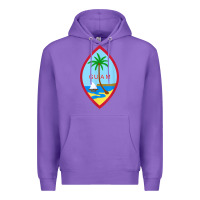 Purple guam coat of arms souvenir gift flag chamorro t shirt Premium Hoodie - linhVisuals