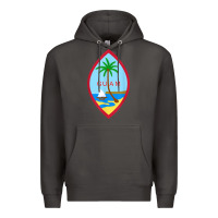 Smoke guam coat of arms souvenir gift flag chamorro t shirt Premium Hoodie - linhVisuals
