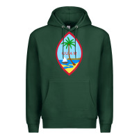 Sports Green guam coat of arms souvenir gift flag chamorro t shirt Premium Hoodie - linhVisuals