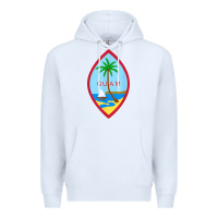 White guam coat of arms souvenir gift flag chamorro t shirt Premium Hoodie - linhVisuals