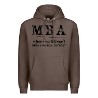 Coffee mba graduation gifts when your bs can't take you further Premium Hoodie - linhVisuals