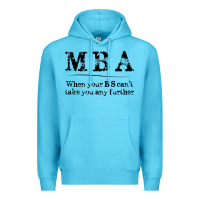 Ocean Blue mba graduation gifts when your bs can't take you further Premium Hoodie - linhVisuals