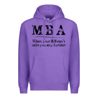 Purple mba graduation gifts when your bs can't take you further Premium Hoodie - linhVisuals