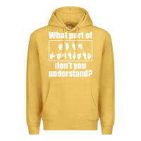 Antique Gold funny sign language gift men women hand symbol interpreter t shirt Premium Hoodie - linhVisuals