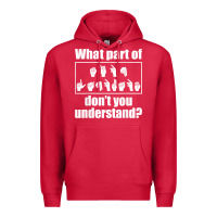 Cardinal funny sign language gift men women hand symbol interpreter t shirt Premium Hoodie - linhVisuals