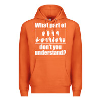 Carrot funny sign language gift men women hand symbol interpreter t shirt Premium Hoodie - linhVisuals