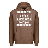 Chestnut funny sign language gift men women hand symbol interpreter t shirt Premium Hoodie - linhVisuals