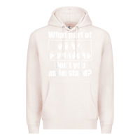 Pale Pink funny sign language gift men women hand symbol interpreter t shirt Premium Hoodie - linhVisuals