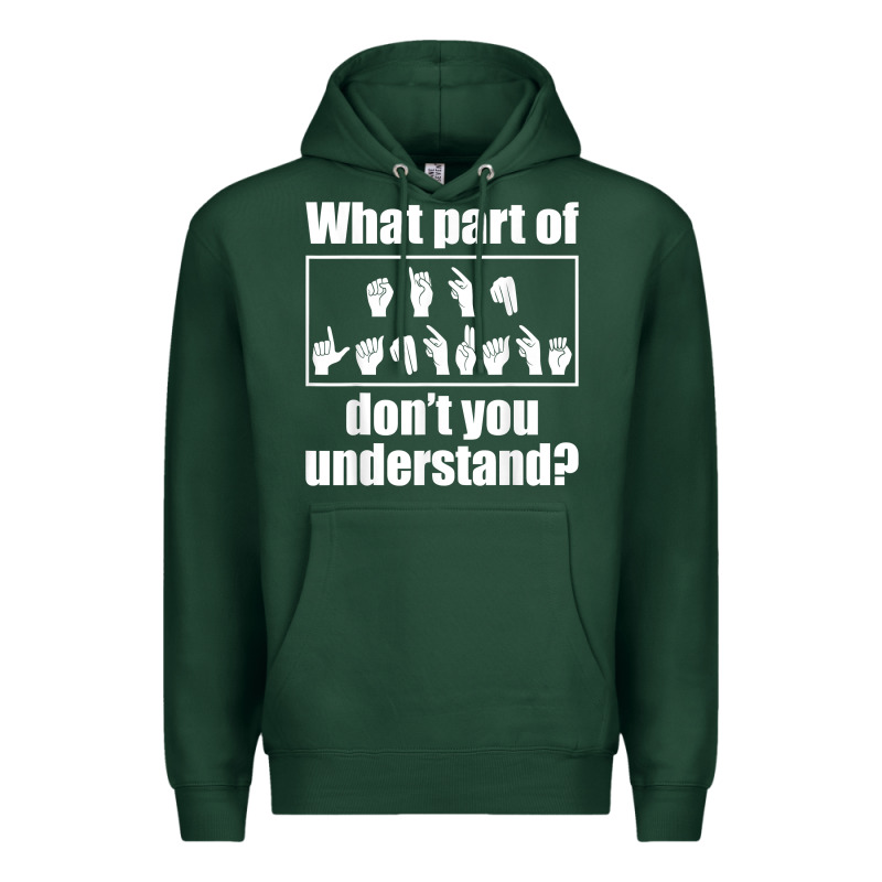 Funny Sign Language Gift Men Women Hand Symbol Interpreter T Shirt Premium Hoodie by linhVisuals | Teevron
