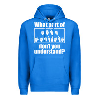 True Royal funny sign language gift men women hand symbol interpreter t shirt Premium Hoodie - linhVisuals