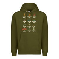 Army Green musical notes symbol definition   humor musician t shirt Premium Hoodie - linhVisuals