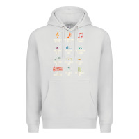 Dove Grey musical notes symbol definition   humor musician t shirt Premium Hoodie - linhVisuals