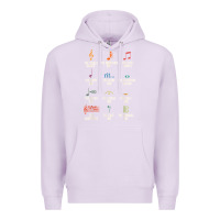 Lilac musical notes symbol definition   humor musician t shirt Premium Hoodie - linhVisuals