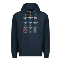 Navy musical notes symbol definition   humor musician t shirt Premium Hoodie - linhVisuals