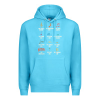 Ocean Blue musical notes symbol definition   humor musician t shirt Premium Hoodie - linhVisuals