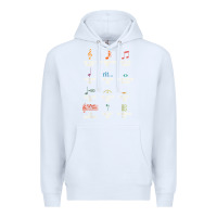 White musical notes symbol definition   humor musician t shirt Premium Hoodie - linhVisuals
