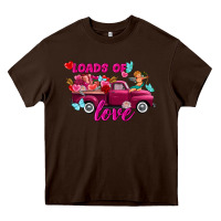 Chocolate Brown Loads of love valentine's day truck Heavy Core Tee - FaDigitalArtStudio