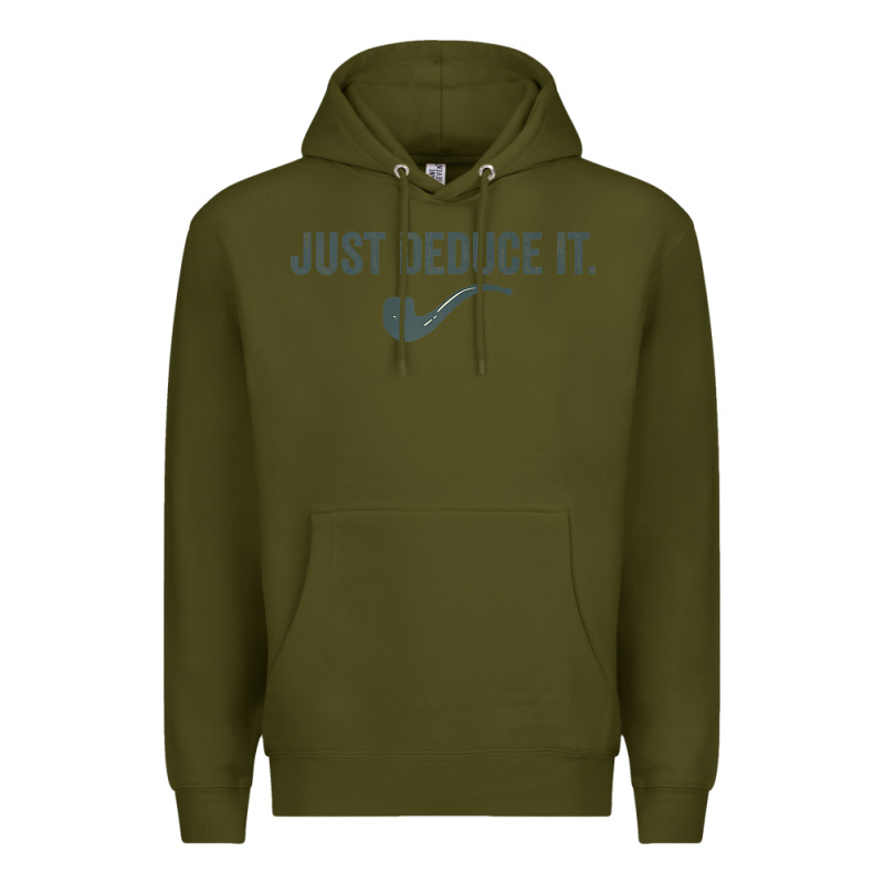Just Deduce It Funny Sherlock Holmes Detective Raglan Baseball Tee Premium Hoodie by linhVisuals | Teevron