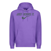 Purple just deduce it funny sherlock holmes detective raglan baseball tee Premium Hoodie - linhVisuals