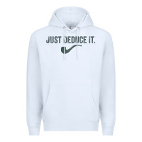 White just deduce it funny sherlock holmes detective raglan baseball tee Premium Hoodie - linhVisuals