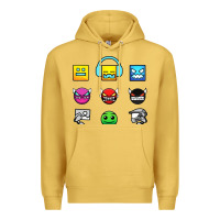 Antique Gold geometry dash insane Premium Hoodie - linhVisuals