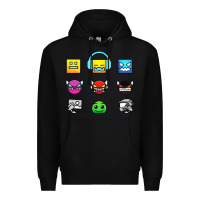 Black geometry dash insane Premium Hoodie - linhVisuals