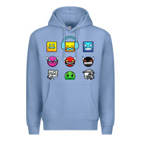 Colony Blue geometry dash insane Premium Hoodie - linhVisuals