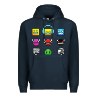 Navy geometry dash insane Premium Hoodie - linhVisuals