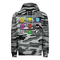 Slate Camo geometry dash insane Premium Hoodie - linhVisuals