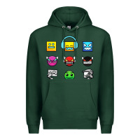 Sports Green geometry dash insane Premium Hoodie - linhVisuals