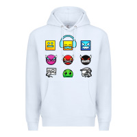 White geometry dash insane Premium Hoodie - linhVisuals