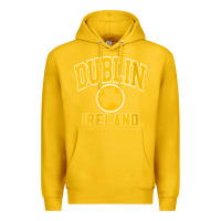 Lemon womens dublin ireland varsity style shamrock green with amber print v Premium Hoodie - linhVisuals