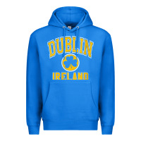 True Royal womens dublin ireland varsity style shamrock green with amber print v Premium Hoodie - linhVisuals