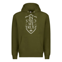 Army Green in speed we trust Premium Hoodie - linhVisuals
