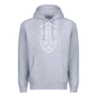 Heather Grey in speed we trust Premium Hoodie - linhVisuals
