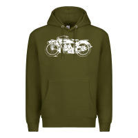 Army Green indian scout motorcycle Premium Hoodie - linhVisuals