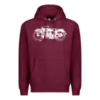 Burgundy indian scout motorcycle Premium Hoodie - linhVisuals